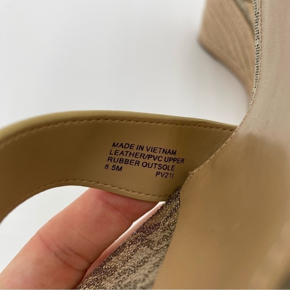 Michael Kors Strappy Leather Espardrille Wedges Summer Sandals Size 8.5 (NWOT) - Picture 5 of 8